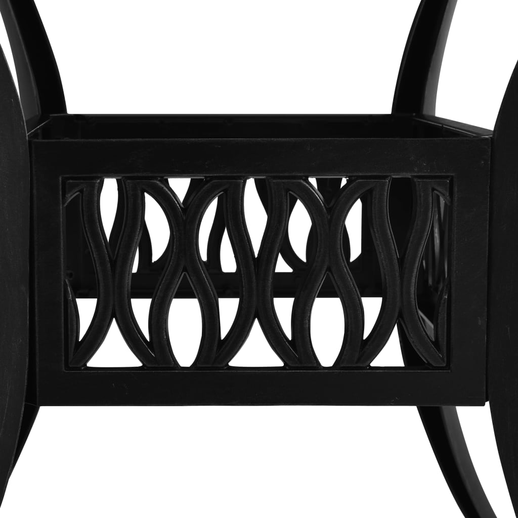 5Dílný Bistro Set Litý Hliník Černý