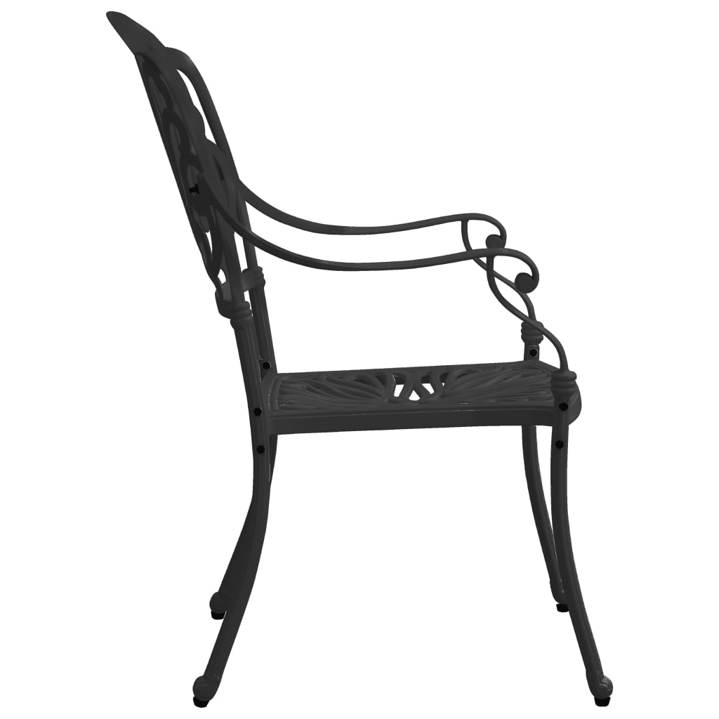 5Dílný Bistro Set Litý Hliník Černý