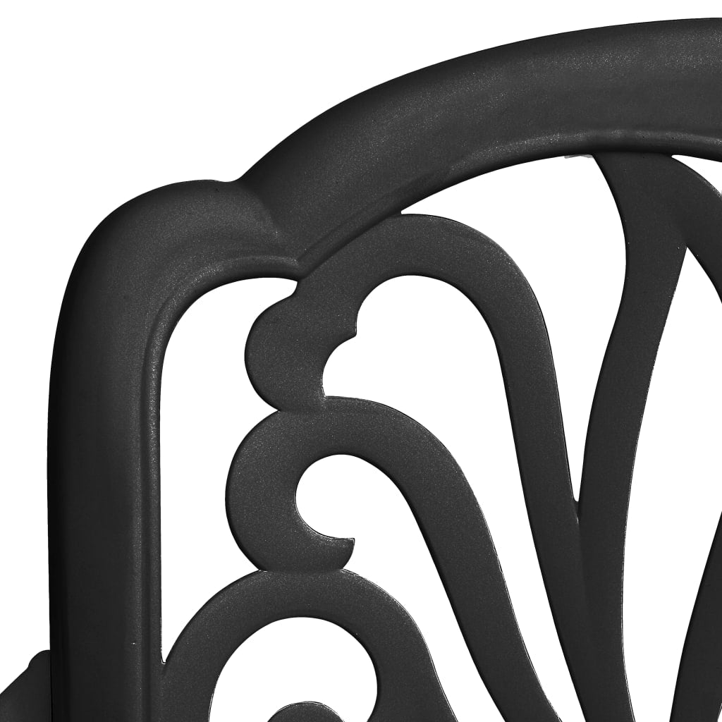 5Dílný Bistro Set Litý Hliník Černý