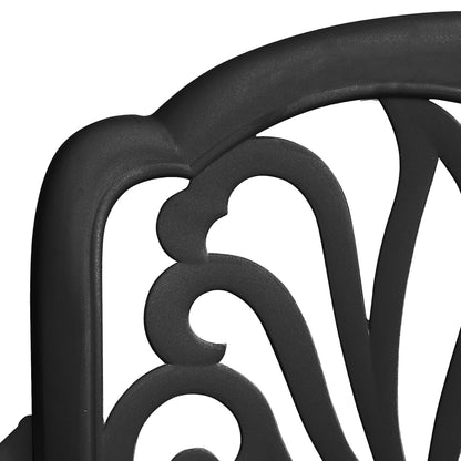 5Dílný Bistro Set Litý Hliník Černý
