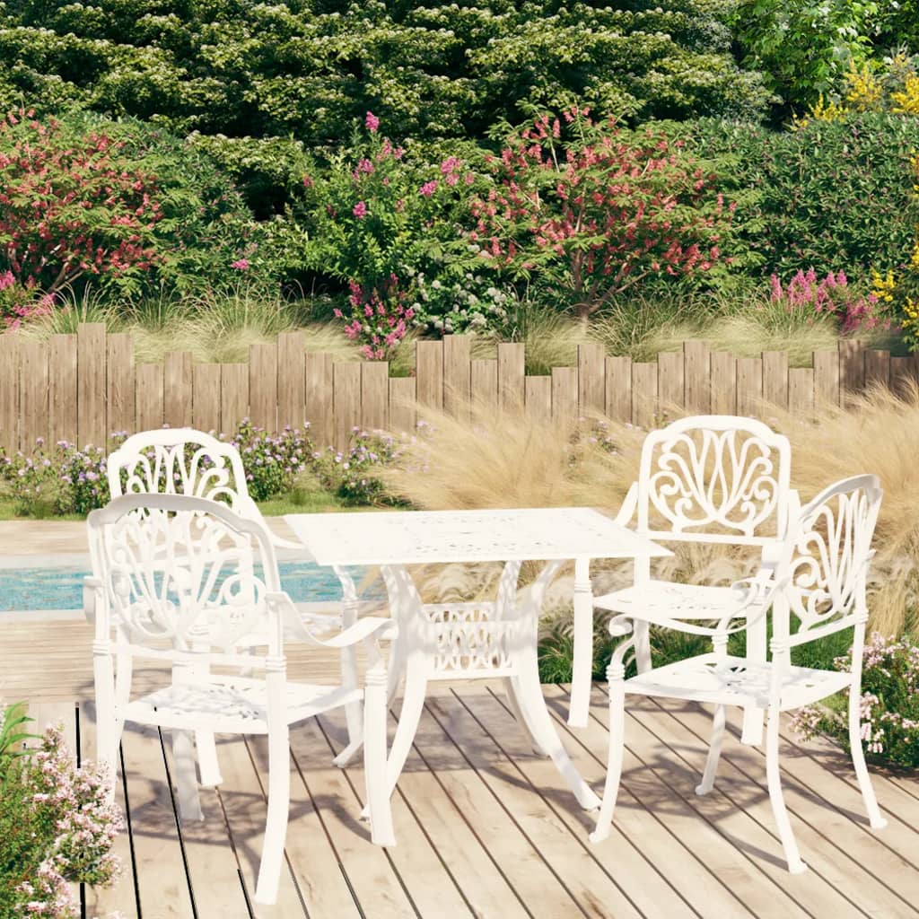 5Dílný Bistro Set Litý Hliník Černý