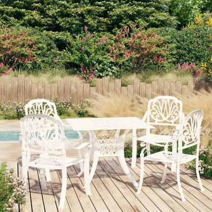 5Dílný Bistro Set Litý Hliník Černý