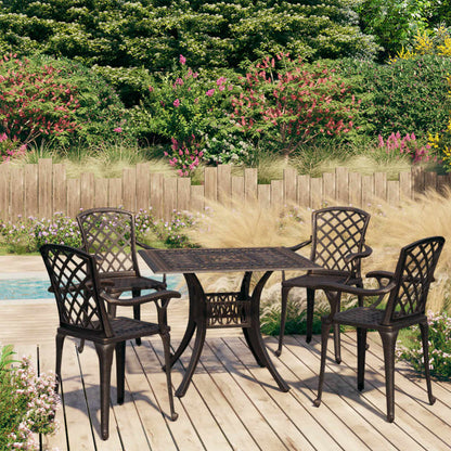 3Dílný Bistro Set Litý Hliník Bílý