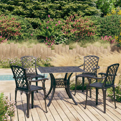 3Dílný Bistro Set Litý Hliník Bílý