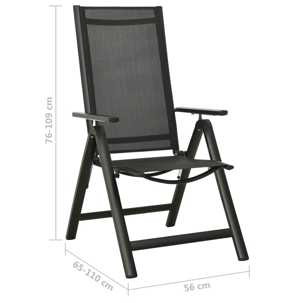5Dílný Balkonový Set Černý A Antracitový