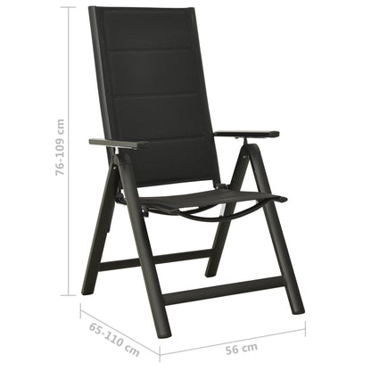 5Dílný Balkonový Set Černý A Antracitový