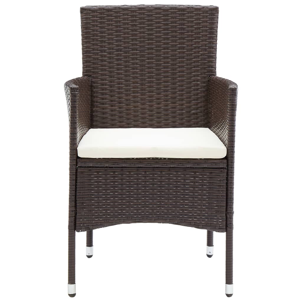 7Dílný Zahradní Jídelní Set Polyratan Hnědý
