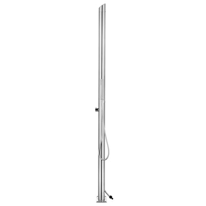 Zahradní Sprcha S Hnědou Základnou 225 Cm Nerezová Ocel