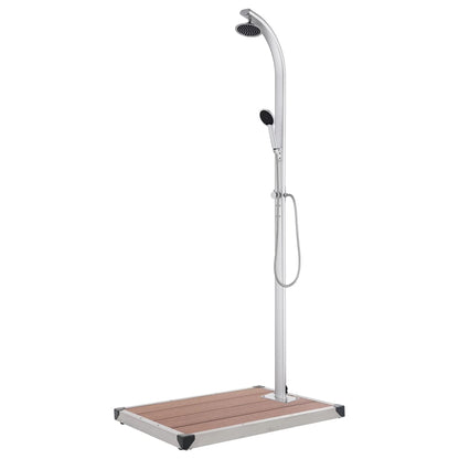 Zahradní Sprcha S Šedou Základnou 220 Cm Hliník