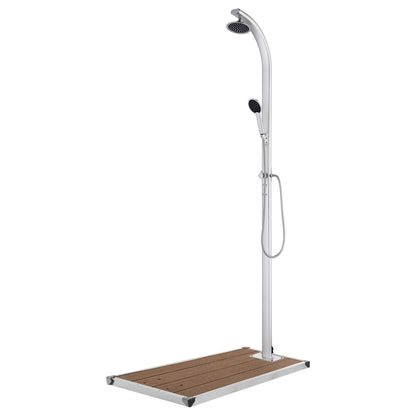 Zahradní Sprcha S Šedou Základnou 220 Cm Hliník