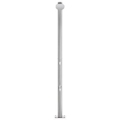 Zahradní Sprcha S Šedou Základnou 220 Cm Nerezová Ocel