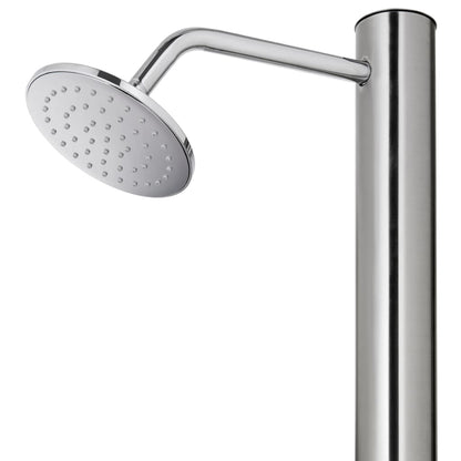 Zahradní Sprcha S Šedou Základnou 220 Cm Nerezová Ocel