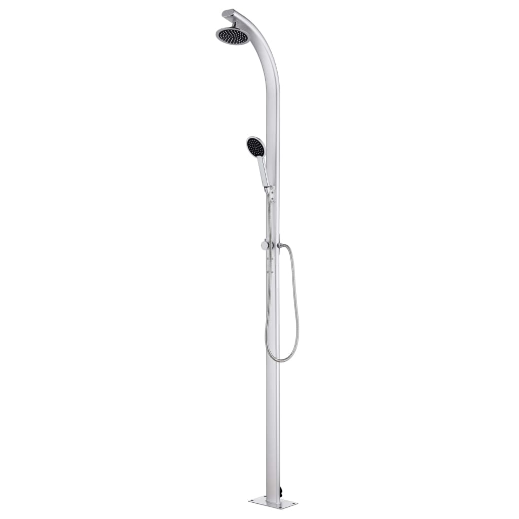 Zahradní Sprcha S Šedou Základnou 220 Cm Hliník
