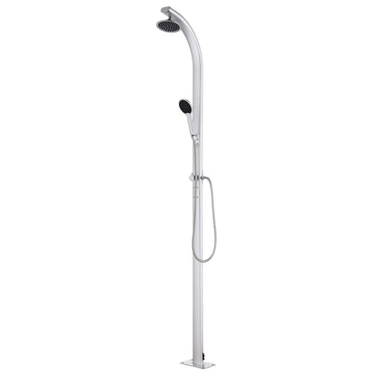 Zahradní Sprcha S Šedou Základnou 220 Cm Hliník