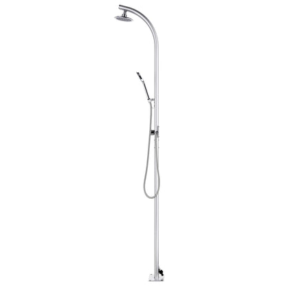 Zahradní Sprcha S Šedou Základnou 220 Cm Hliník