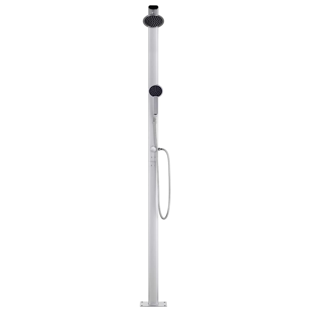 Zahradní Sprcha S Šedou Základnou 220 Cm Hliník