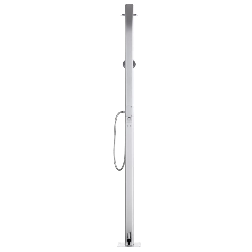 Zahradní Sprcha S Šedou Základnou 220 Cm Hliník