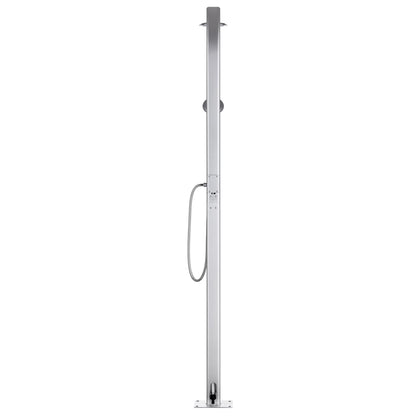 Zahradní Sprcha S Šedou Základnou 220 Cm Hliník