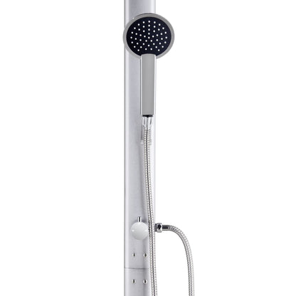 Zahradní Sprcha S Šedou Základnou 220 Cm Hliník