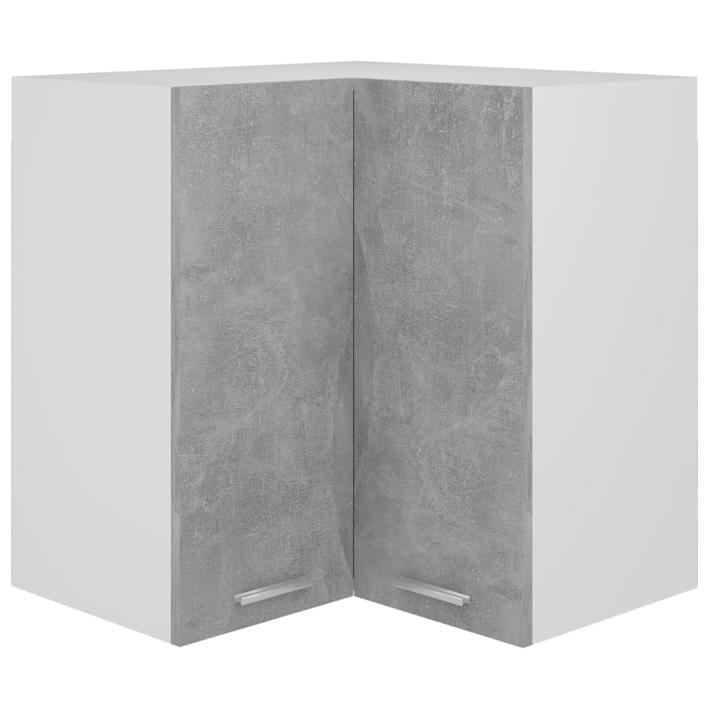 Horní Rohová Skříňka Lyon Betonově Šedá 57X57X60 Cm Kompozit Betonová Šedá