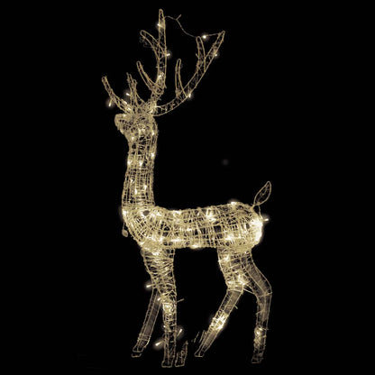 Vánoční Dekorace Akrylový Sob 140 Led 128 Cm Teplé Bílé Světlo Teplá Bílá