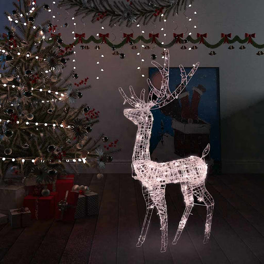 Vánoční Dekorace Akrylový Sob 140 Led 128 Cm Teplé Bílé Světlo Teplá Bílá