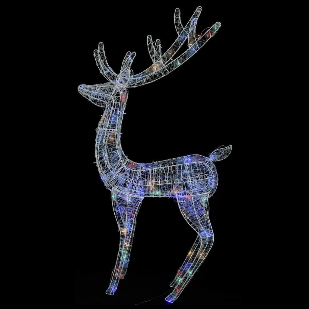 Xxl Akrylový Vánoční Sob 250 Led 180 Cm Barevné Světlo Vícebarevný