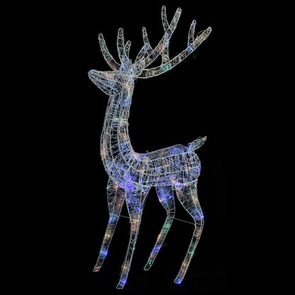 Xxl Akrylový Vánoční Sob 250 Led 180 Cm Barevné Světlo Vícebarevný