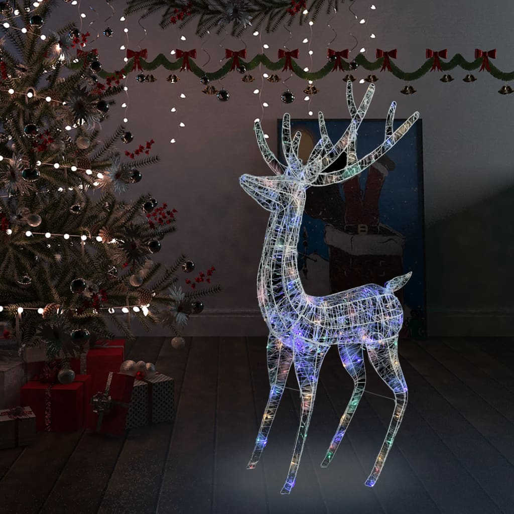 Xxl Akrylový Vánoční Sob 250 Led 180 Cm Barevné Světlo Vícebarevný