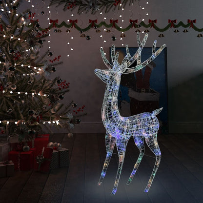 Xxl Akrylový Vánoční Sob 250 Led 180 Cm Barevné Světlo Vícebarevný