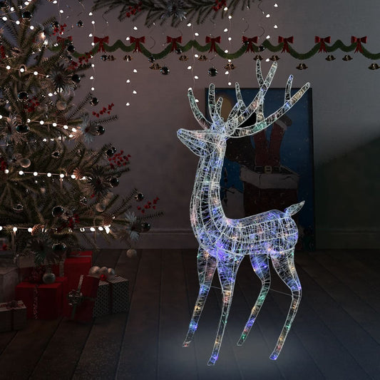 Xxl Akrylový Vánoční Sob 250 Led 180 Cm Barevné Světlo Vícebarevný