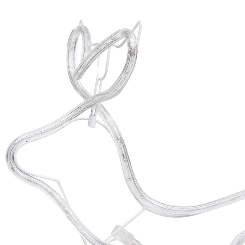 Vánoční Dekorace Sobi A Sáně Venkovní 252 Led Diod