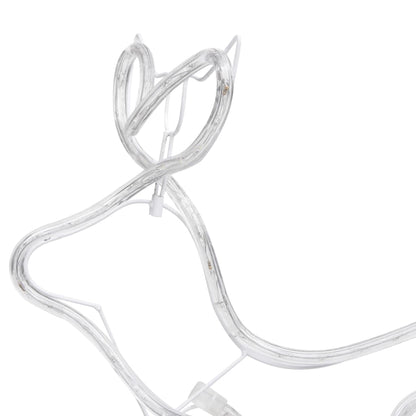 Vánoční Dekorace Sobi A Sáně Venkovní 252 Led Diod