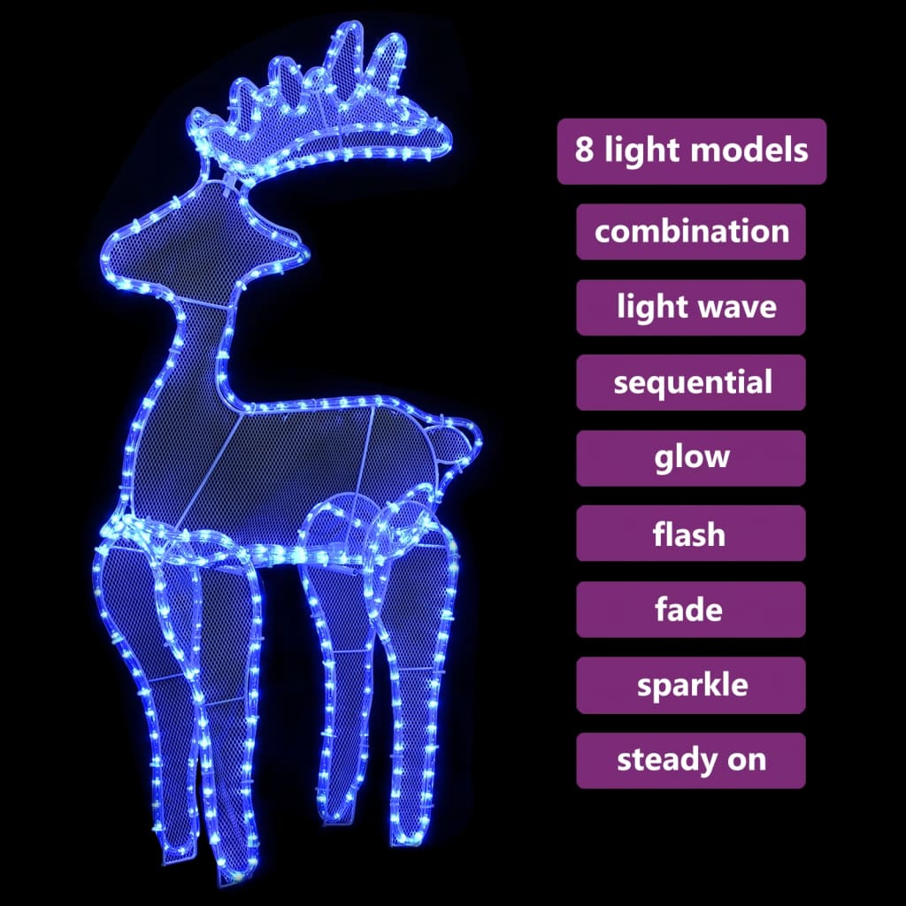 Sob Vánoční Dekorace S Výpletem 306 Led Diod 60 X 24 X 89 Cm