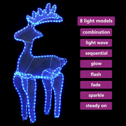 Sob Vánoční Dekorace S Výpletem 306 Led Diod 60 X 24 X 89 Cm