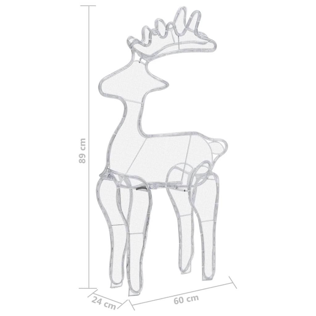 Sob Vánoční Dekorace S Výpletem 306 Led Diod 60 X 24 X 89 Cm