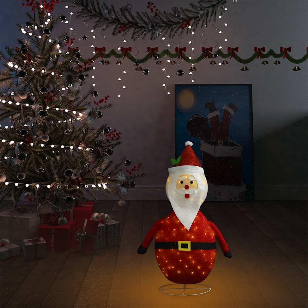 Dekorativní Vánoční Santa Claus S Led Luxusní Tkanina