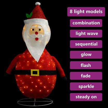 Dekorativní Vánoční Santa Claus S Led Luxusní Tkanina
