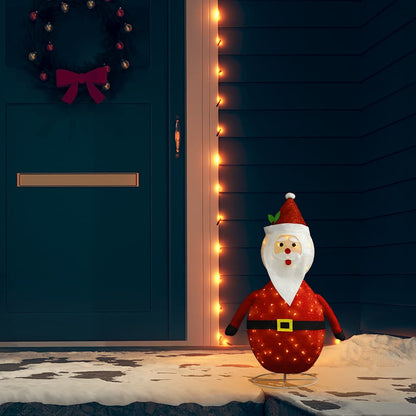 Dekorativní Vánoční Santa Claus S Led Luxusní Tkanina