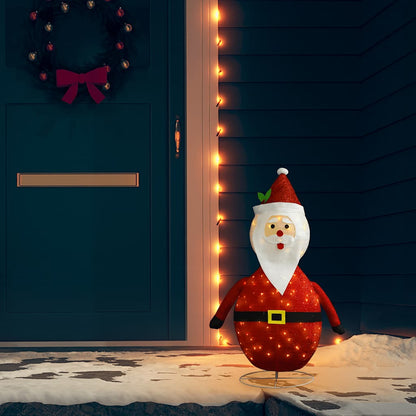 Dekorativní Vánoční Santa Claus S Led Luxusní Tkanina