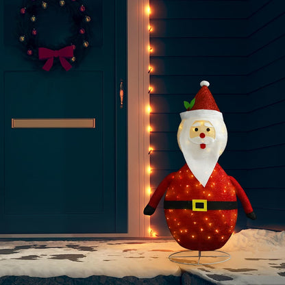 Dekorativní Vánoční Santa Claus S Led Luxusní Tkanina