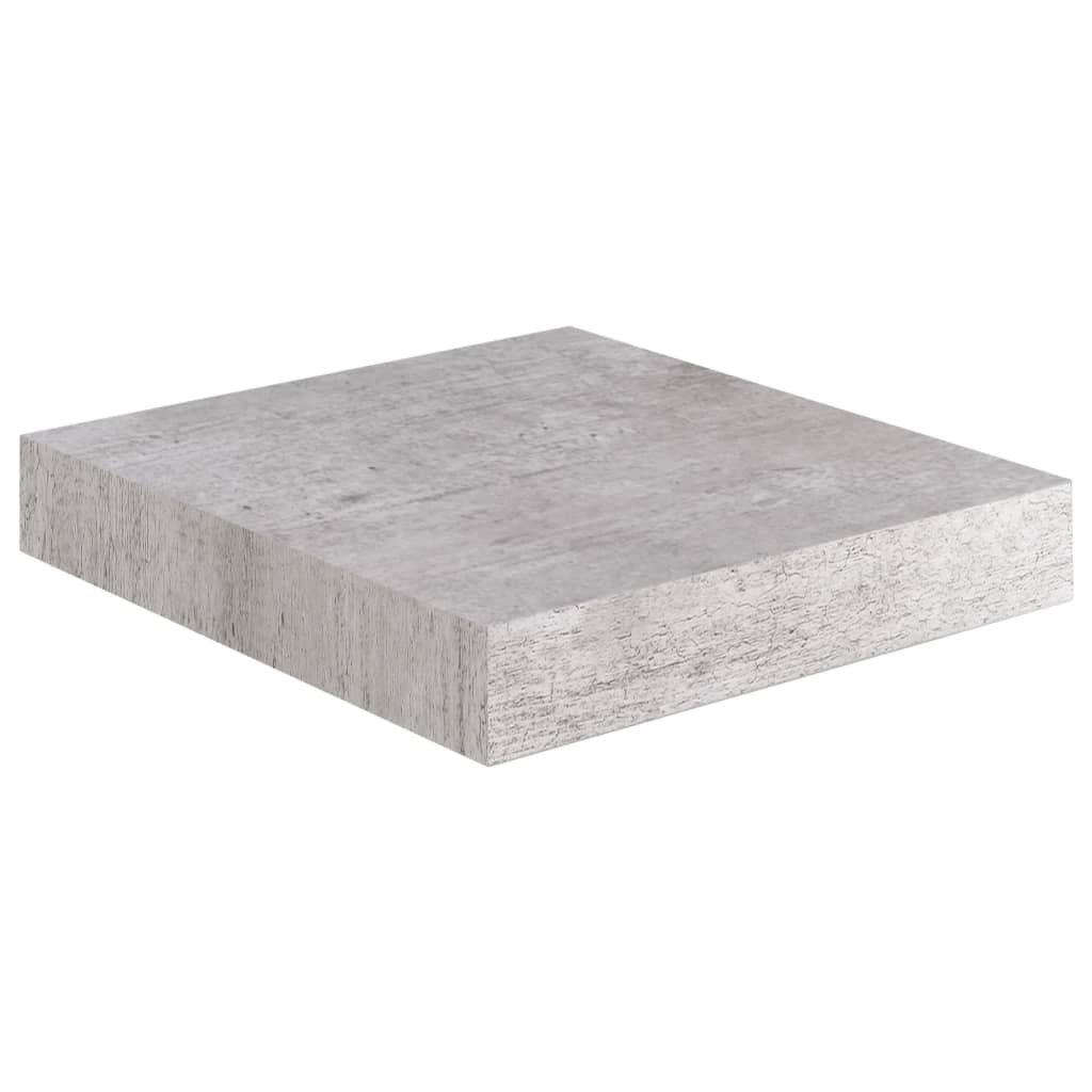 Plovoucí Nástěnné Police 2 Ks Betonově Šedé 23X23,5X3,8 Cm Mdf Betonová Šedá