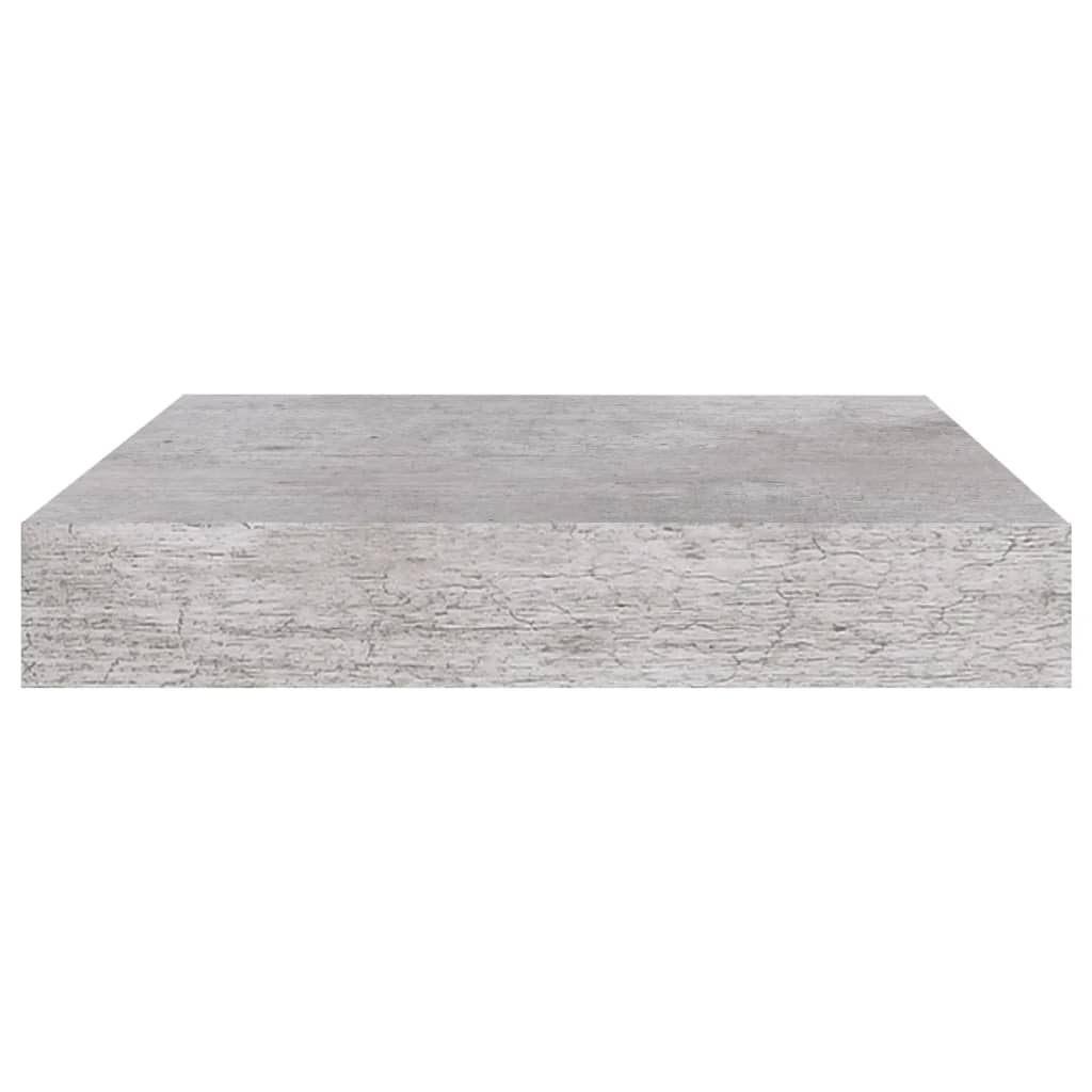 Plovoucí Nástěnné Police 2 Ks Betonově Šedé 23X23,5X3,8 Cm Mdf Betonová Šedá