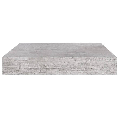 Plovoucí Nástěnné Police 2 Ks Betonově Šedé 23X23,5X3,8 Cm Mdf Betonová Šedá