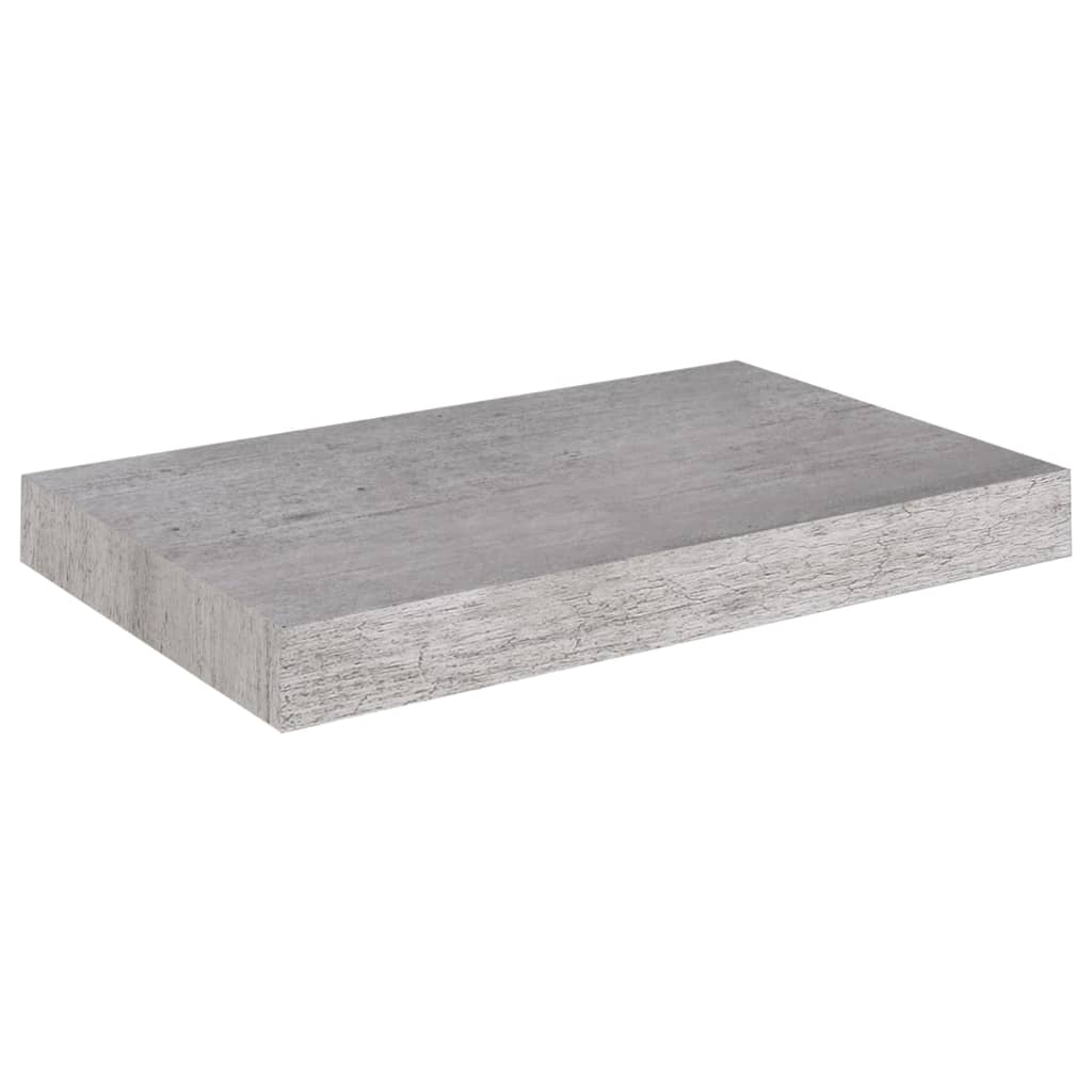 Plovoucí Nástěnné Police 2 Ks Betonově Šedé 40X23X3,8 Cm Mdf Betonová Šedá