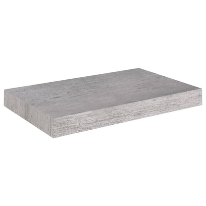 Plovoucí Nástěnné Police 2 Ks Betonově Šedé 40X23X3,8 Cm Mdf Betonová Šedá