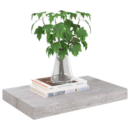 Plovoucí Nástěnné Police 4 Ks Betonově Šedé 40X23X3,8 Cm Mdf Betonová Šedá