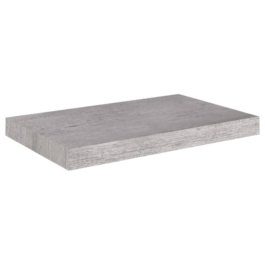 Plovoucí Nástěnná Police Betonově Šedá 50 X 23 X 3,8 Cm Mdf Betonová Šedá