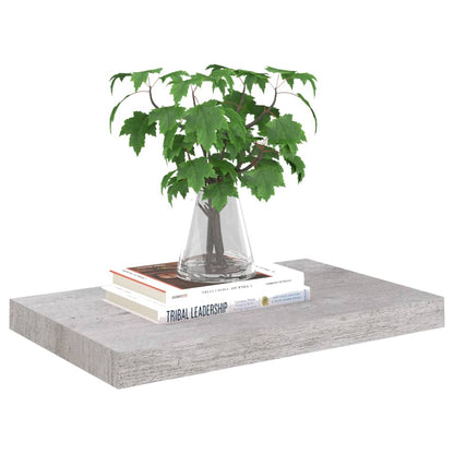 Plovoucí Nástěnné Police 2 Ks Betonově Šedé 50X23X3,8 Cm Mdf Betonová Šedá