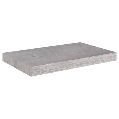 Plovoucí Nástěnné Police 2 Ks Betonově Šedé 50X23X3,8 Cm Mdf Betonová Šedá
